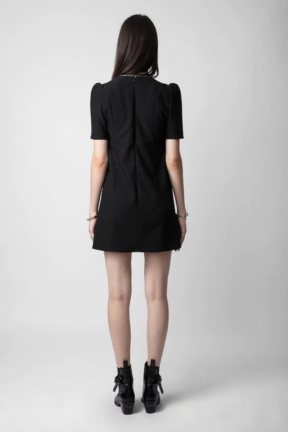 Vestido Roxelle de crepé con lentejuelas