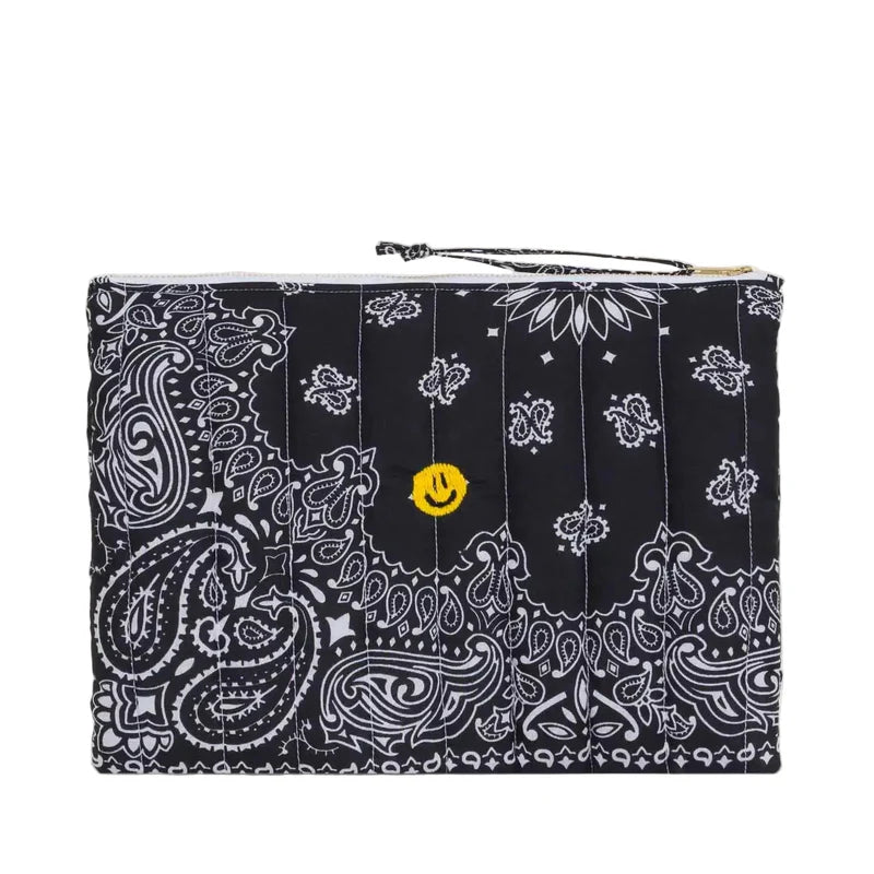 Pochette Zippée Matelassée Happy Face