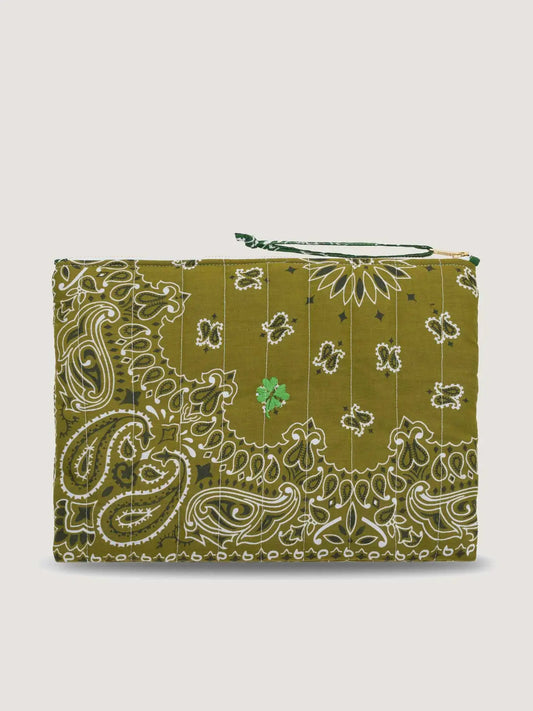 Quilted Zipper Pouch Trefle