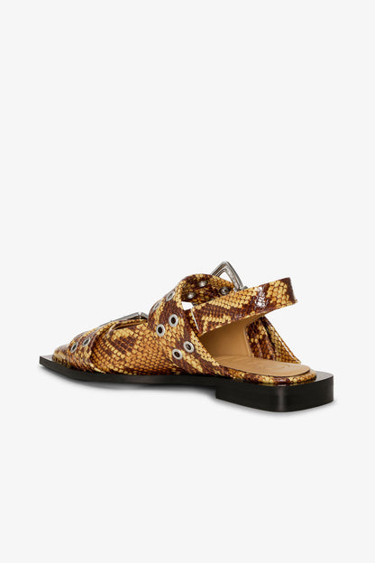 Snake Feminine Buckle Ballerinas