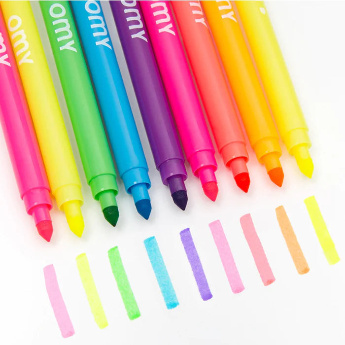 Set Of 9 Neon Markers