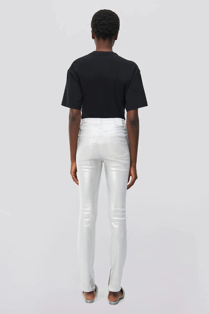 Jeans ajustados de talle alto Rae