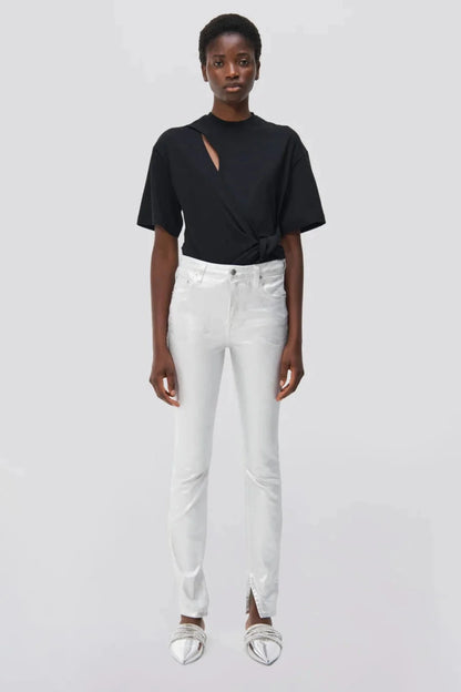 Jeans ajustados de talle alto Rae