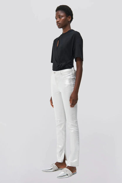 Jeans ajustados de talle alto Rae