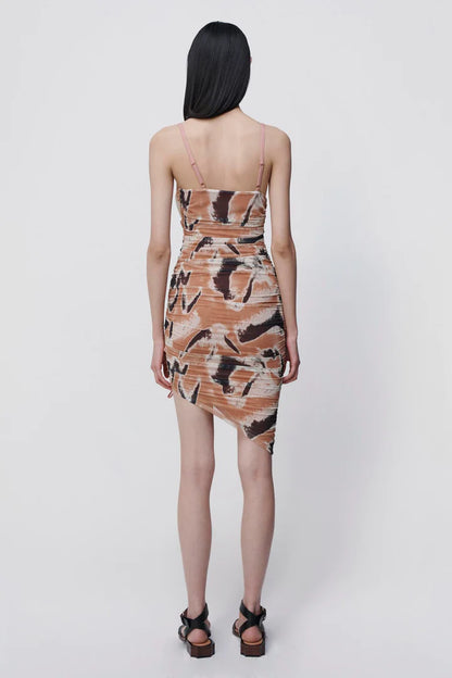 Minivestido de malla con estampado Trix