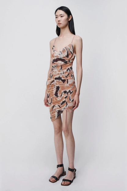 Minivestido de malla con estampado Trix