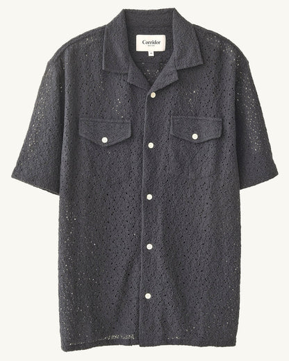 Floral Lace SS Camp Shirt