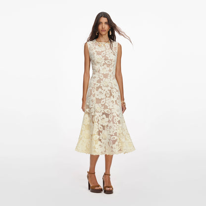 Crochet Lace Midi Dress