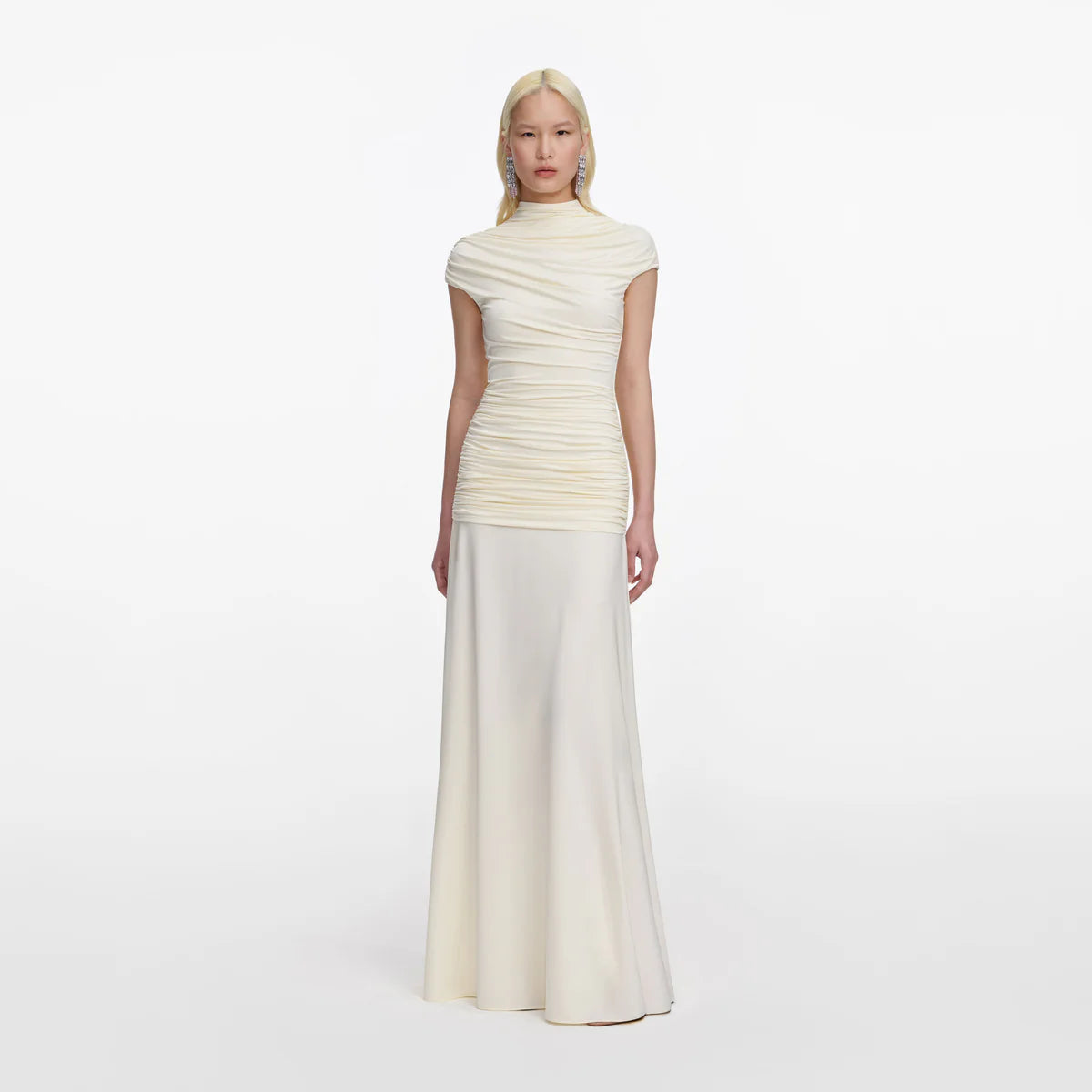 Jersey Draped Maxi Dress