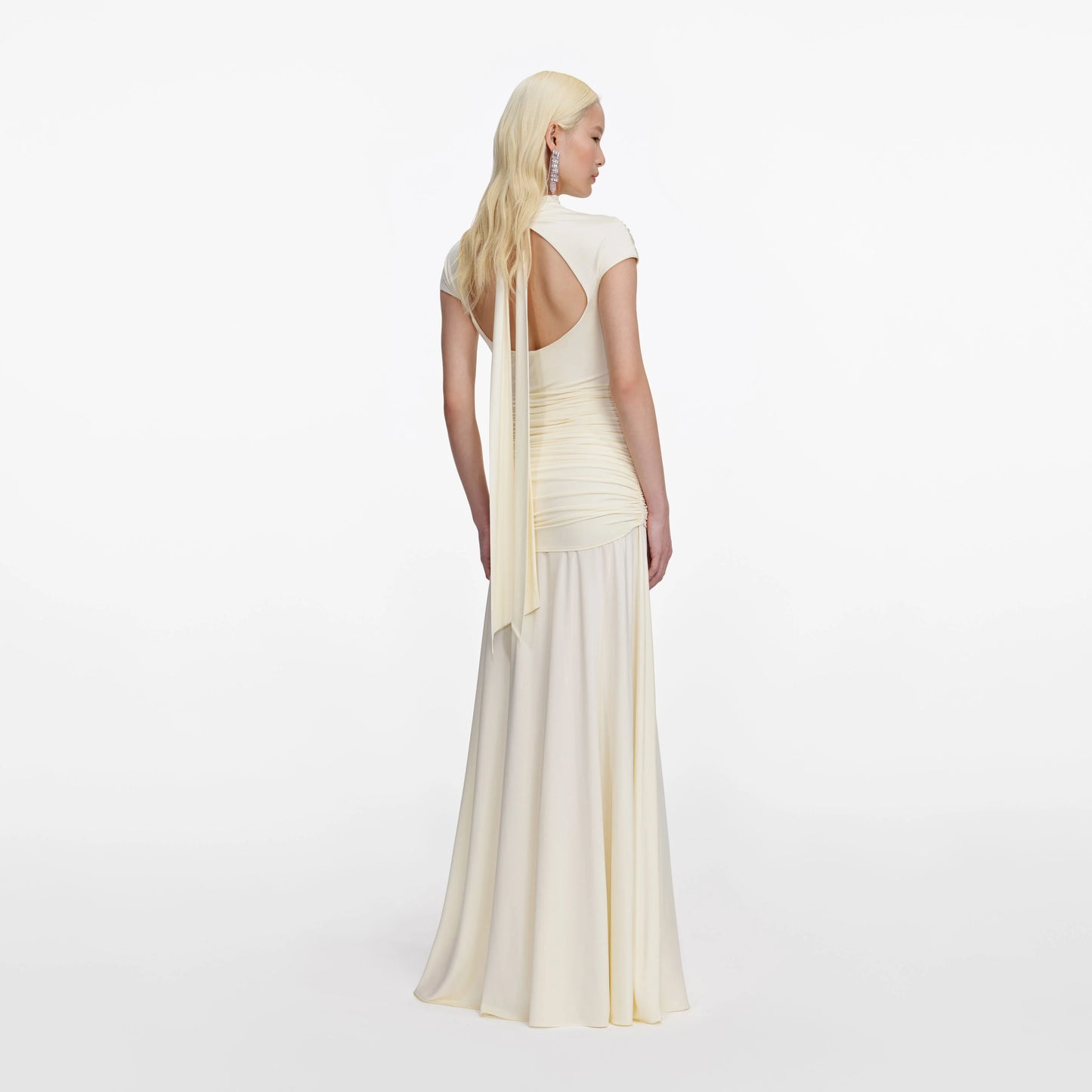 Jersey Draped Maxi Dress