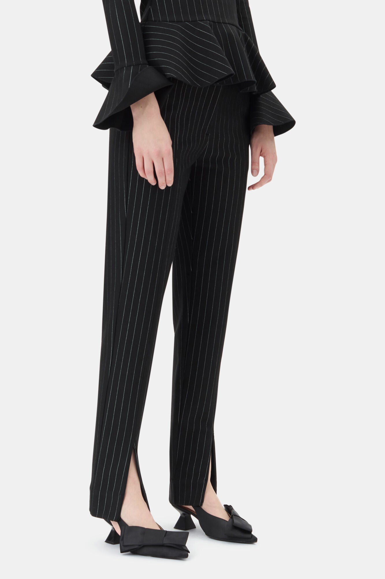 Stripe Jersey Mid Waist Pant