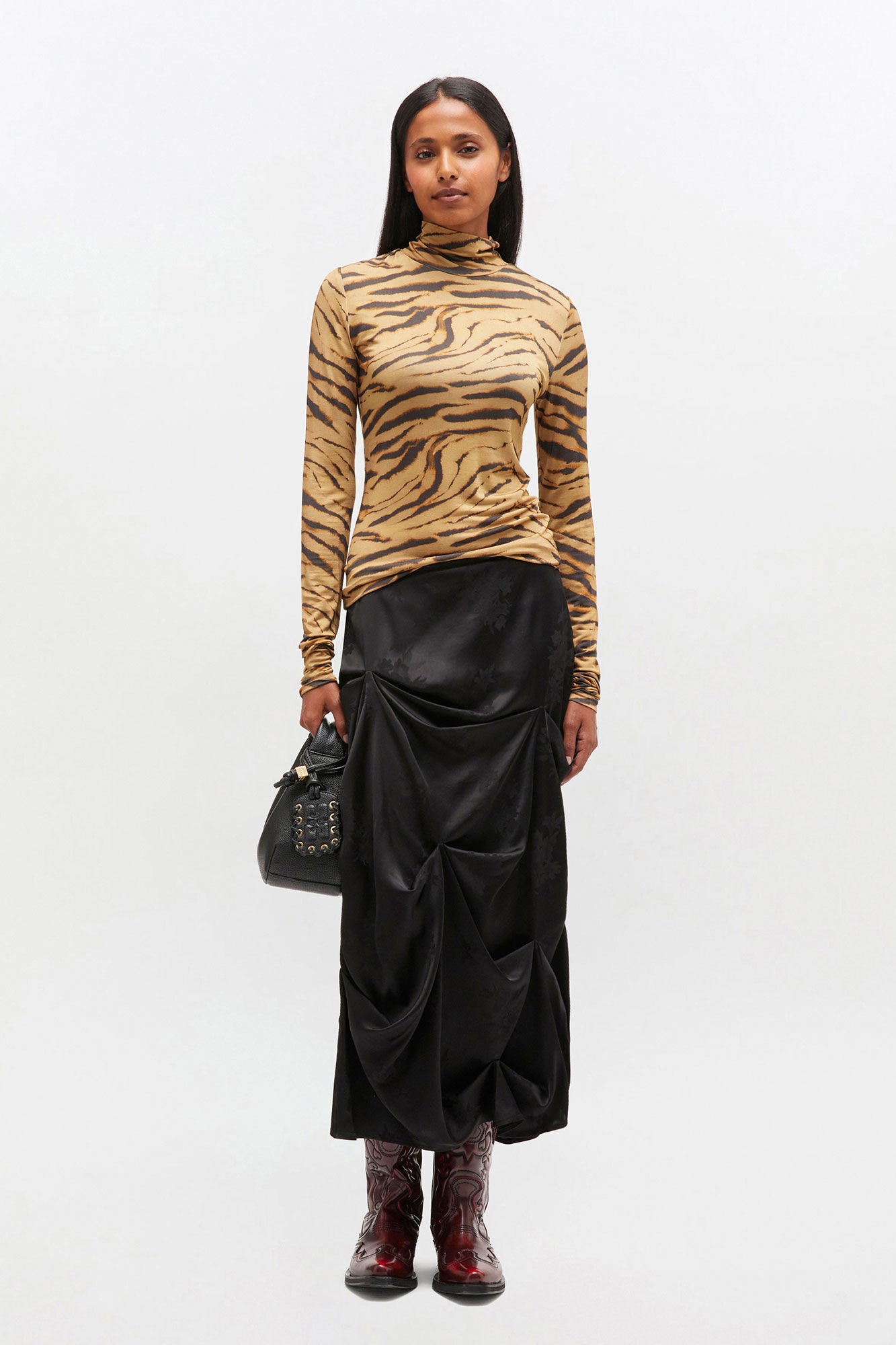 Print Shiny Turtleneck