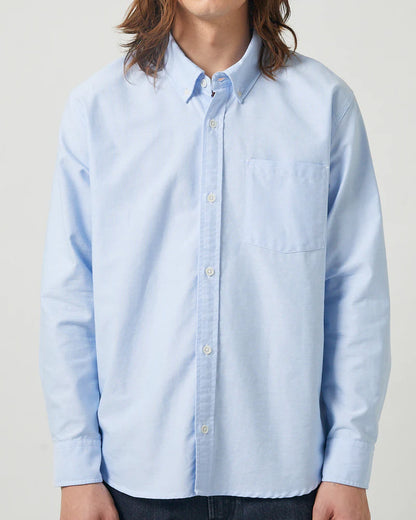 Camisa Oxford de manga larga de chambray