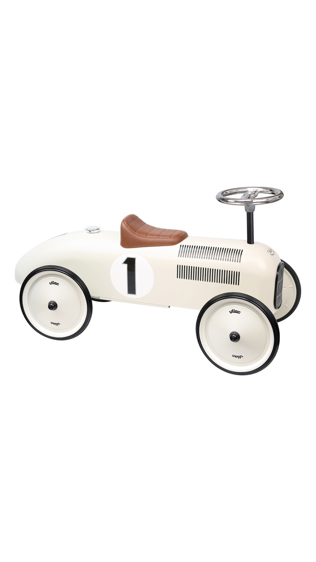 Cream White Vintage Ride On Car  1102