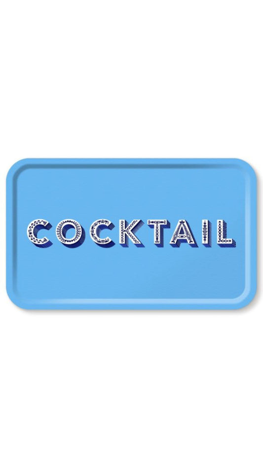 Cocktail/Sky Blue Tray 53/32cm