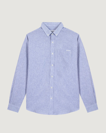 Camisa Lebel pequeña con parche de lino