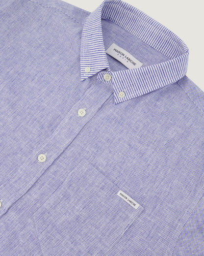 Camisa Lebel pequeña con parche de lino