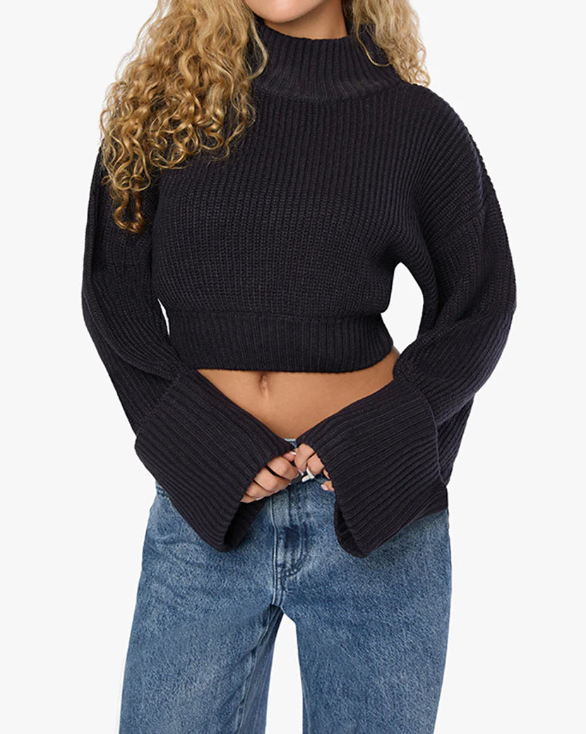 Cropped Turtle Neck Sweater