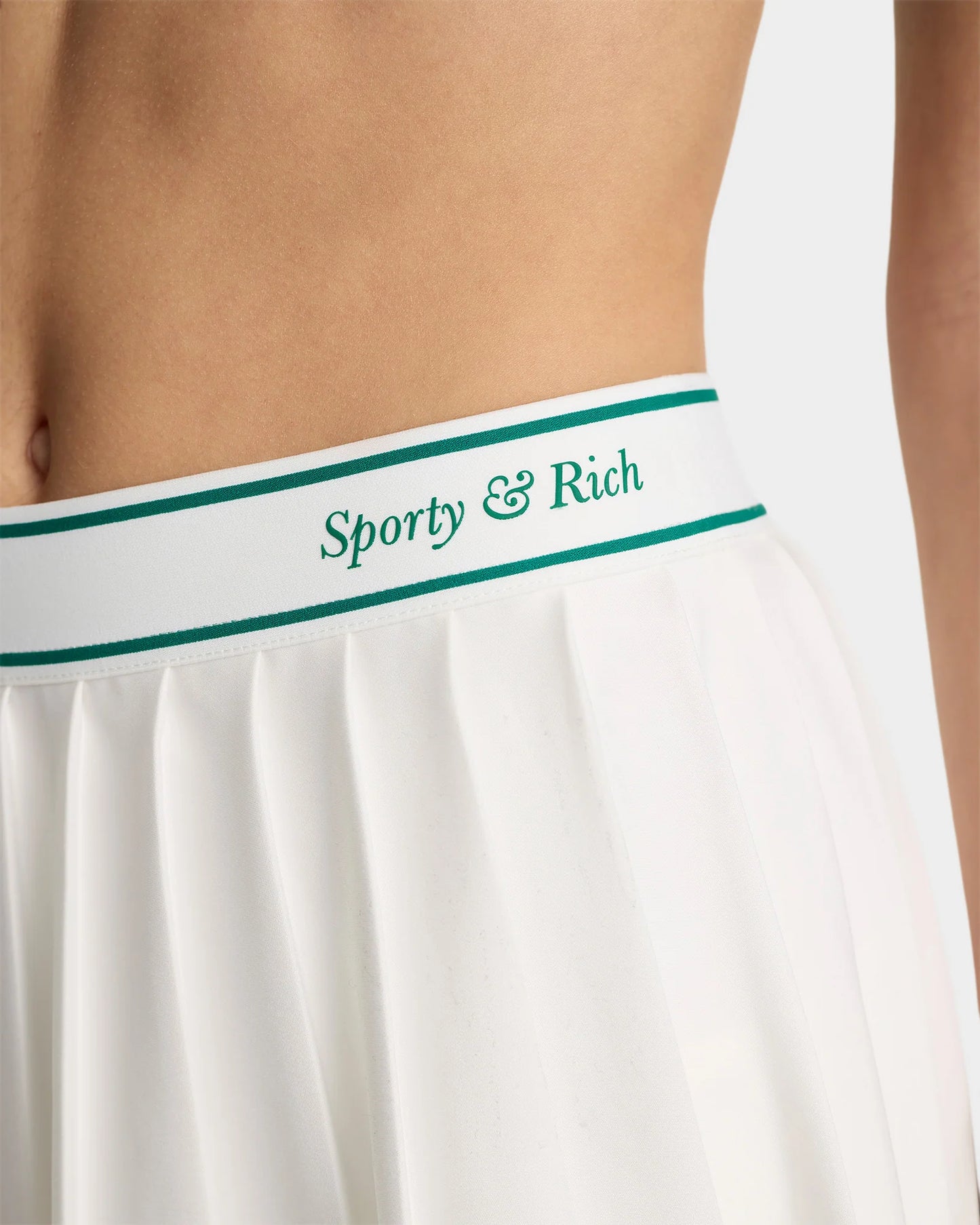 Italic Logo Pleated Skirt
