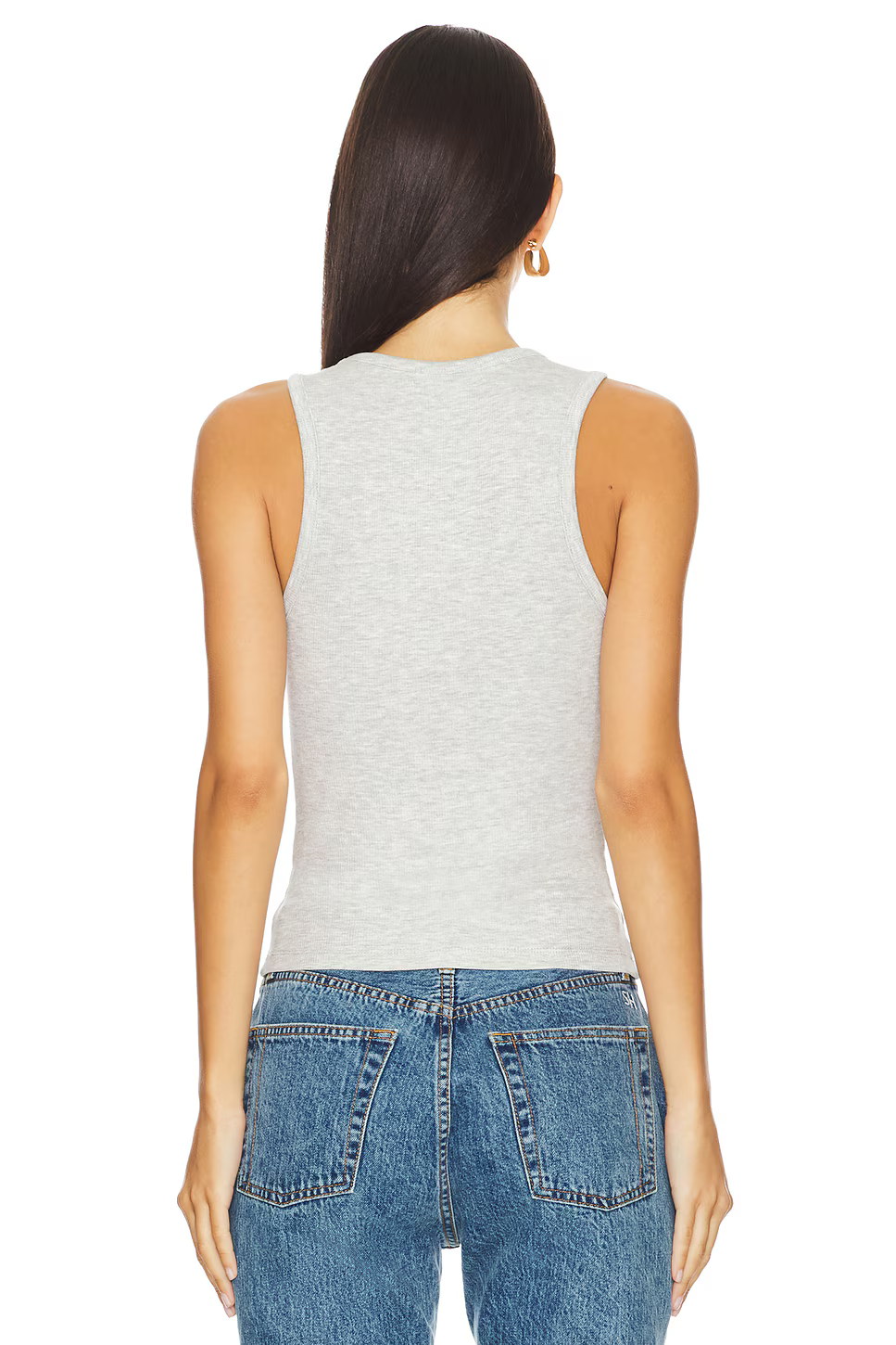 Scooped Ribbed Tank Top