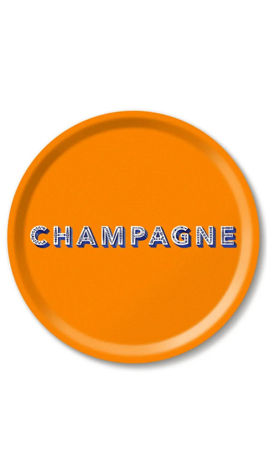 Champagne/Satsuma Orange Tray 31cm