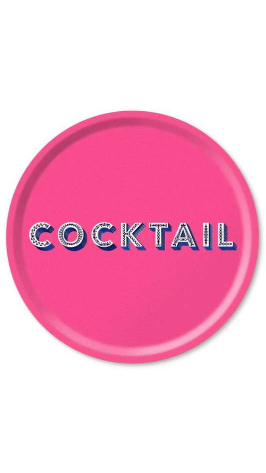 Cocktail/Bright Pink Tray 46cm