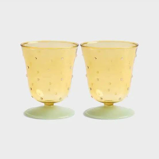 Water Glass Dot Set of 2