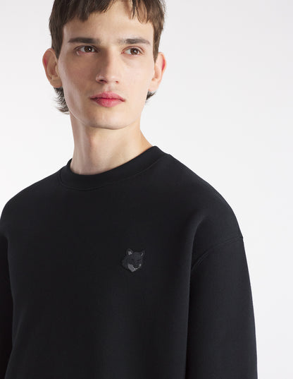Sudadera cómoda con parche de cabeza de zorro llamativo
