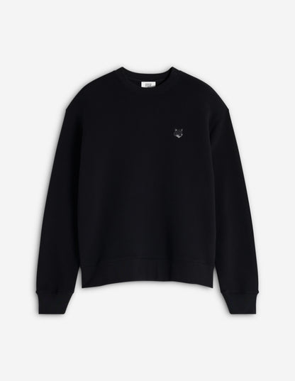 Sudadera cómoda con parche de cabeza de zorro llamativo
