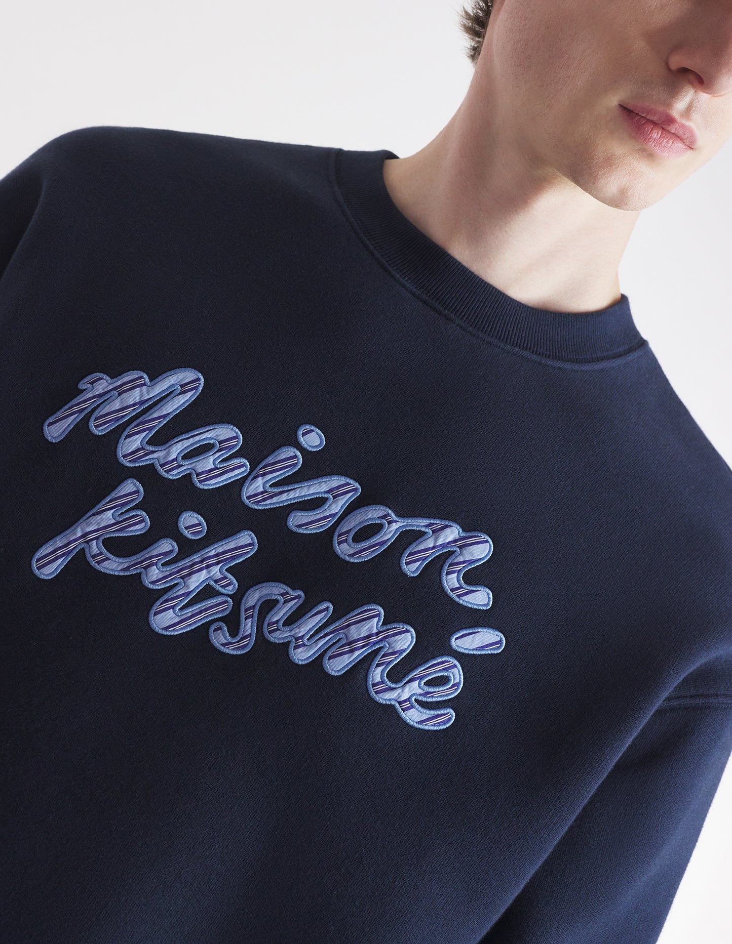 Handwriting Striped Sweatshirt