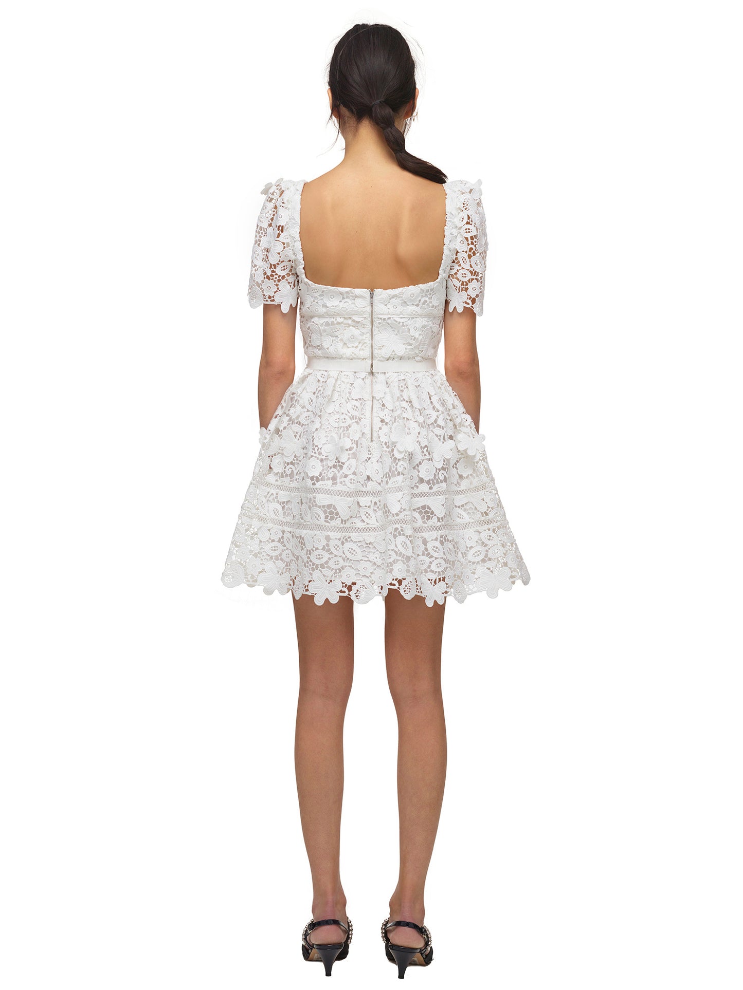 Guipure Lace Mini Dress