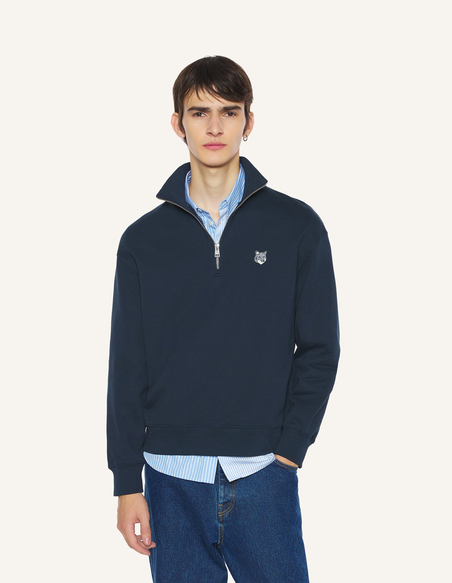 Fox Head Half Zip Sweatshirt
