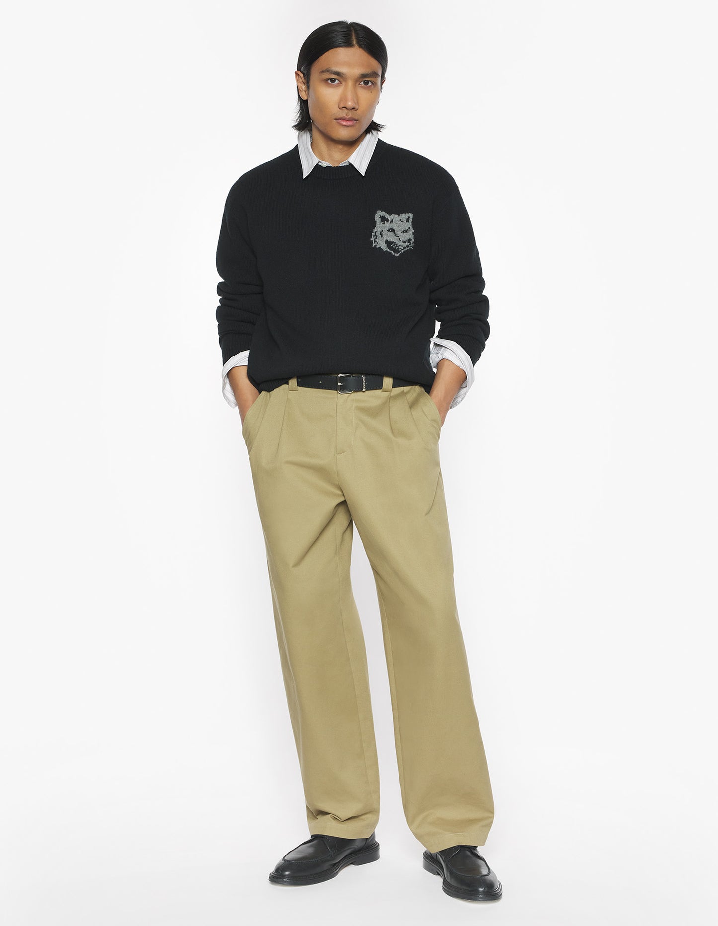 Fox Head Intarsia Merino Jumper