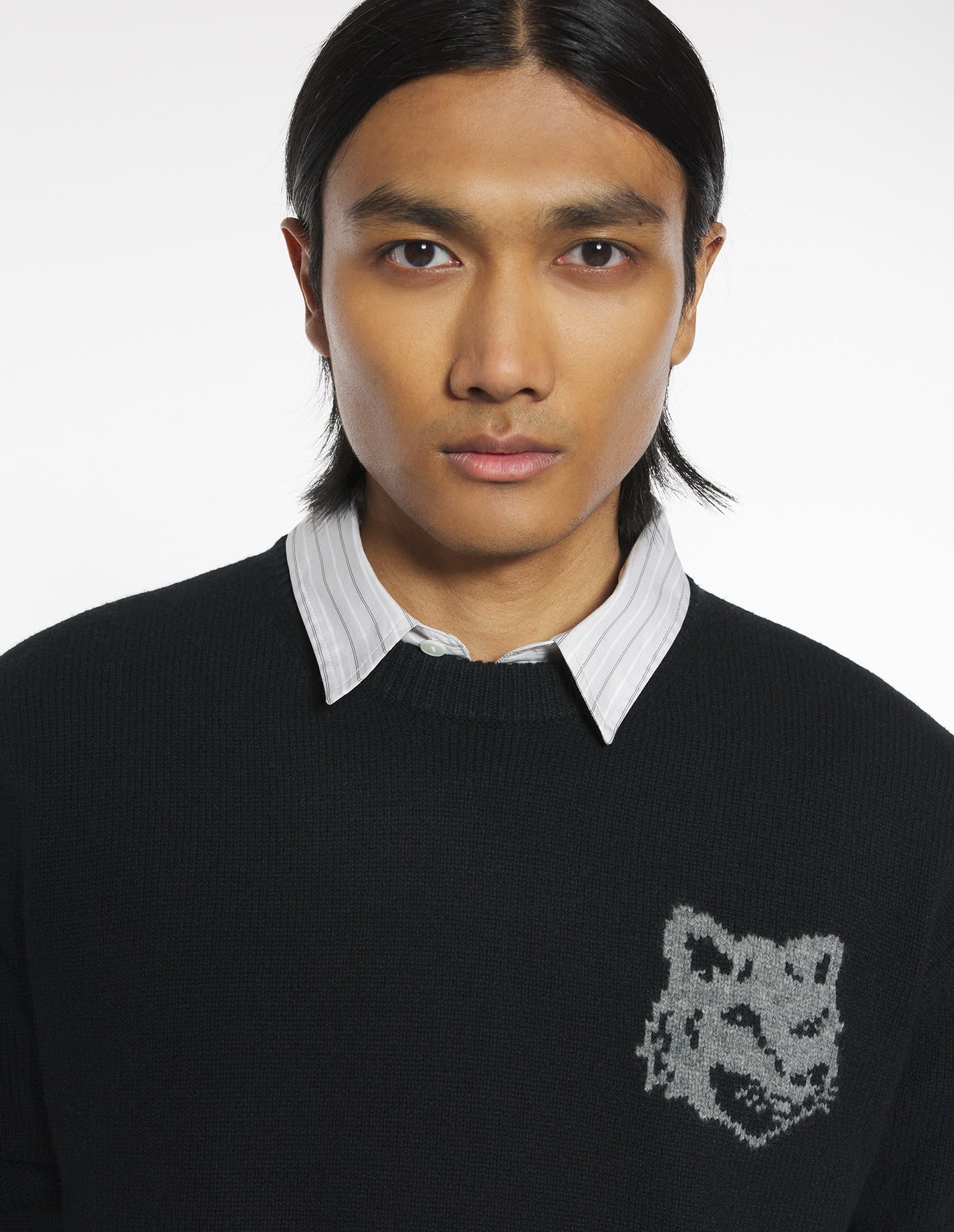 Fox Head Intarsia Merino Jumper