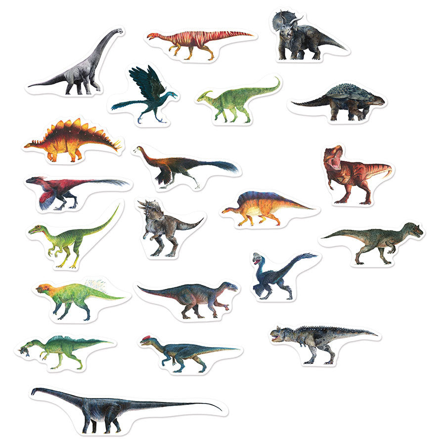 Set de 21 Magnets Dinosaures