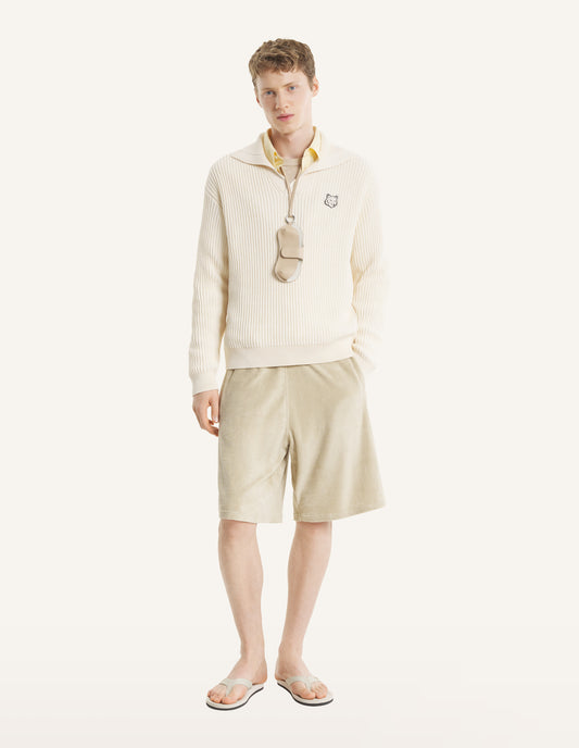 Fox Head Ribbed Polo Jumper