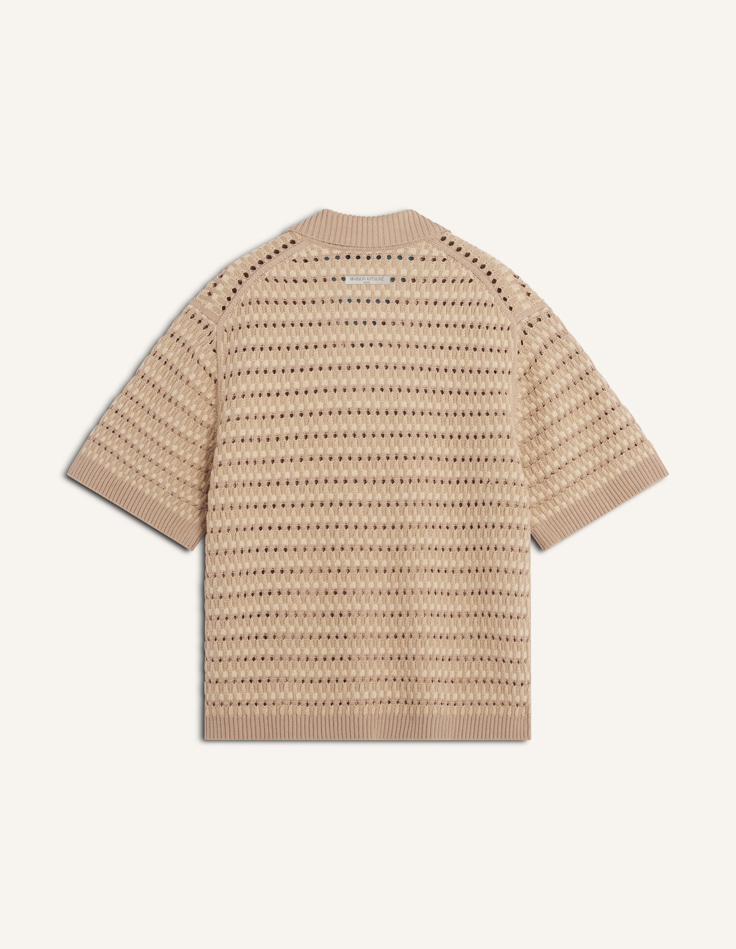 Basket Weave Knitted Polo
