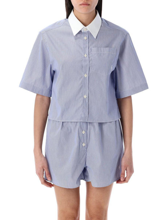 Striped SRC Cropped SS Shirt