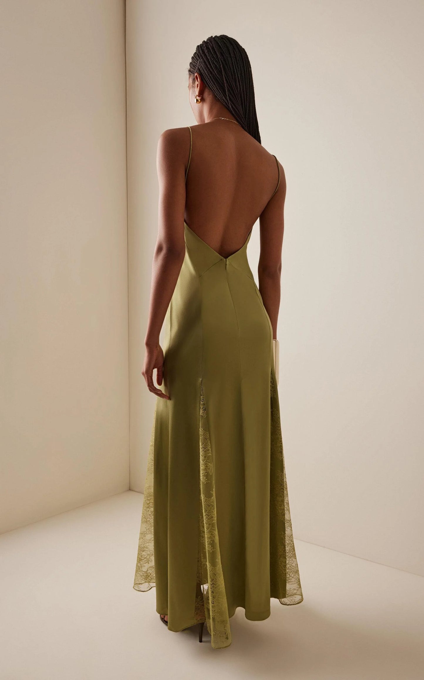 Trinity Lace Silk Maxi Dress