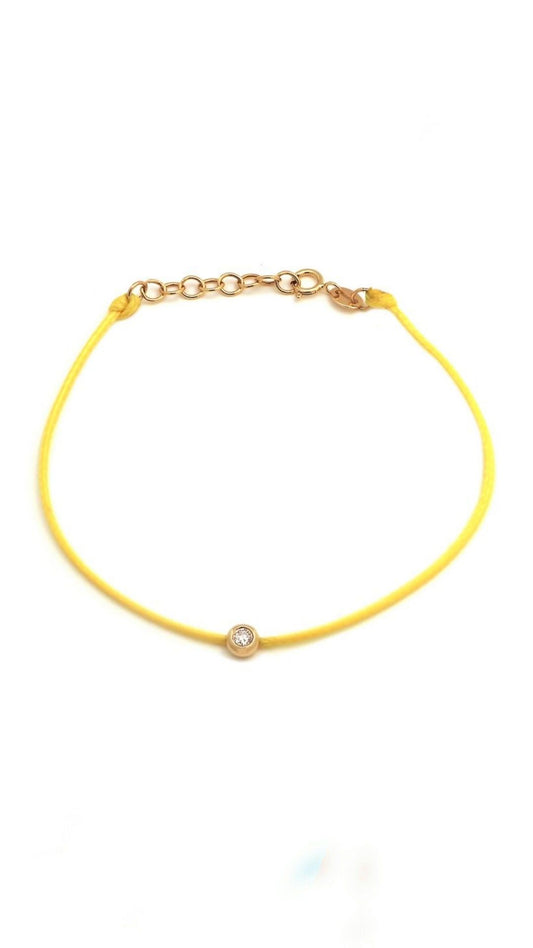 14K Color Thread Bezel Bracelet